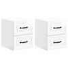 vidaXL Fali &eacute;jjeli szekr&eacute;ny 2 pcs Magasf&eacute;nyű Feh&eacute;r 34,5 x 33 x 40 cm