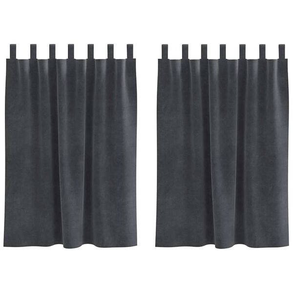 vidaXL S&ouml;t&eacute;t&iacute;tő f&uuml;gg&ouml;ny&ouml;k 2 pcs Vil&aacute;gossz&uuml;rke 140 x 140 cm B&aacute;rsony