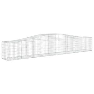 vidaXL &iacute;ves horganyzott vas gabion kos&aacute;r 400x50x60/80 cm