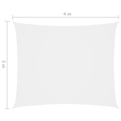 vidaXL fehér téglalap alakú oxford-szövet napvitorla 3 x 4 m