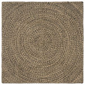 vidaXL Ter&uuml;letszőnyegek Term&eacute;szetes &eacute;s Fekete 120 x 120 cm Juta
