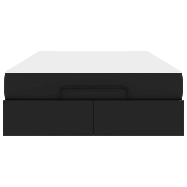 vidaXL &Aacute;gykeret matraccal matracmal 2 pcs Fekete PVC