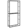 vidaXL tűzifa &aacute;llv&aacute;ny Fekete 100x30x209 cm Ac&eacute;l