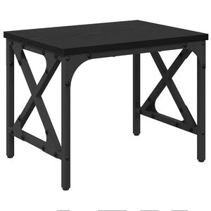 vidaXL Nyomtat&oacute;&aacute;llv&aacute;ny Fekete T&ouml;lgy 40 x 30 x 31 cm Szerelt Fa
