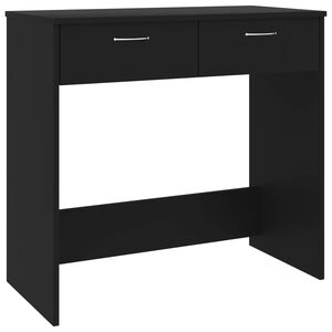 vidaXL fekete szerelt fa &iacute;r&oacute;asztal 80 x 40 x 75 cm