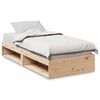 vidaXL t&ouml;m&ouml;r fenyőfa kanap&eacute;&aacute;gy matrac n&eacute;lk&uuml;l 90 x 190 cm