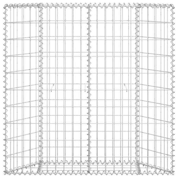 vidaXL trap&eacute;z alak&uacute; horganyzott ac&eacute;l gabion magas&aacute;gy&aacute;s 100x20x100 cm