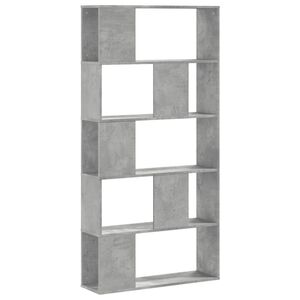 vidaXL 5 szintes betonsz&uuml;rke szerelt fa k&ouml;nyvespolc 80,5x23,5x162,5 cm