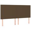 vidaXL s&ouml;t&eacute;tbarna sz&ouml;vet fejt&aacute;mla 180x5x118/128 cm