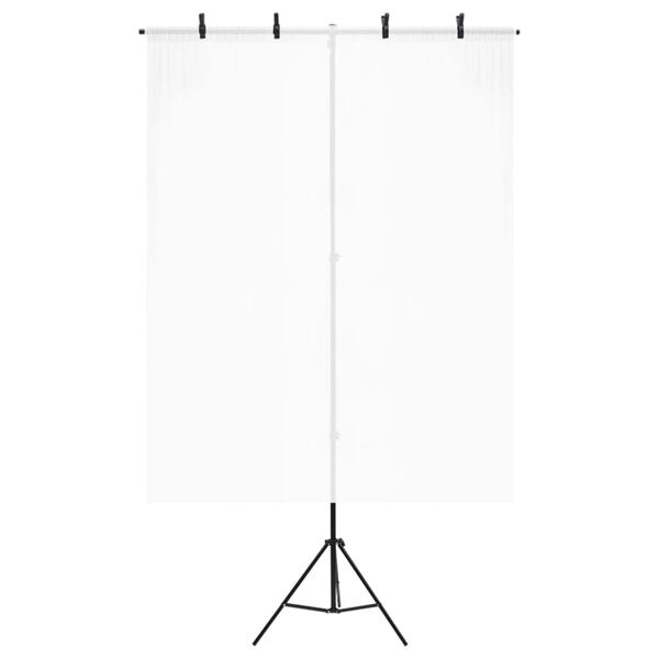 vidaXL fekete háttér állvány T-alakú 151x60x(70-200) cm