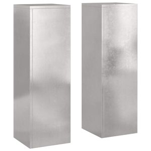 vidaXL N&ouml;v&eacute;ny&aacute;llv&aacute;ny 2 db Ez&uuml;st 24 x 24 x 75 cm Rozsdamentes Ac&eacute;l