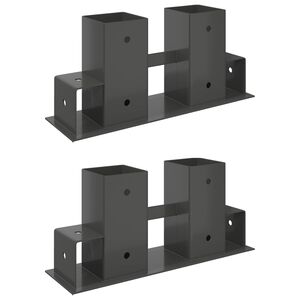 Tűzifa Halmoz&oacute; Seg&eacute;d 2 pcs Antracitsz&uuml;rke 34 x 10 x 15 cm Ac&eacute;l