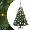 vidaXL Mű kar&aacute;csonyfa 150 LED-del &aacute;llv&aacute;nnyal Z&ouml;ld 120 cm PE &eacute;s PVC