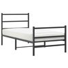 vidaXL fekete f&eacute;m &aacute;gykeret fej- &eacute;s l&aacute;bt&aacute;ml&aacute;val 90 x 190 cm