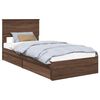 vidaXL T&aacute;rol&oacute;s &Aacute;gy fejt&aacute;ml&aacute;val fi&oacute;kkal Barna T&ouml;lgy 90 x 190 cm Faanyag