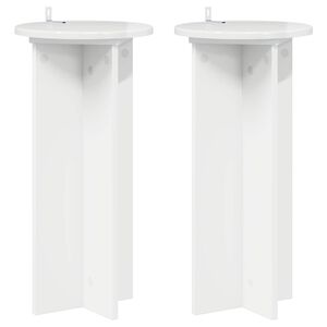 vidaXL N&ouml;v&eacute;ny&aacute;llv&aacute;ny 2 pcs Magasf&eacute;nyű Feh&eacute;r 29,5 x 29,5 x 60 cm