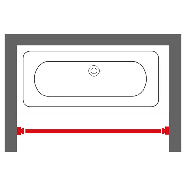 Sealskin krómszínű teleszkópos zuhanyfüggönytartó rúd 185 cm