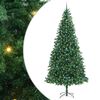 vidaXL Mű kar&aacute;csonyfa 300 LED-del Z&ouml;ld 300 cm PVC &eacute;s F&eacute;m &eacute;s Műanyag