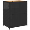 vidaXL Cabinet Fekete 70 x 50 x 87 cm Poli&eacute;szter &eacute;s Roly Rattan