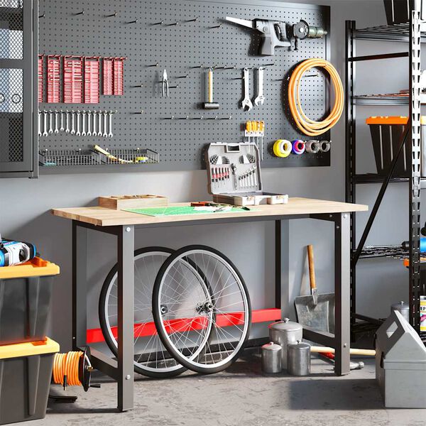 vidaXL t&ouml;m&ouml;r t&ouml;lgyfa munkapad 140 x 60 x 81,5 cm