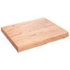 vidaXL vil&aacute;gosbarna kezelt t&ouml;m&ouml;r t&ouml;lgyfa asztallap 60x50x(2-6) cm