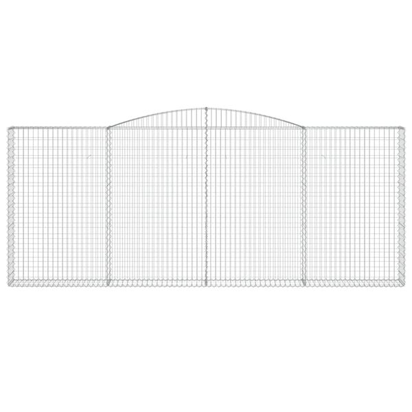 vidaXL íves horganyzott vas gabion kosár 400x30x160/180 cm