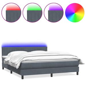 vidaXL s&ouml;t&eacute;tsz&uuml;rke b&aacute;rsony rug&oacute;s &eacute;s LED-es &aacute;gy matraccal 180x210 cm