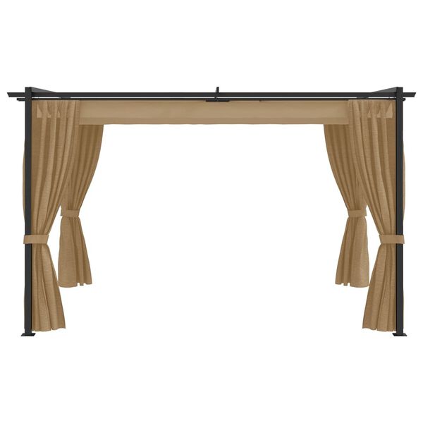 vidaXL t&oacute;psz&iacute;nű pavilon 4 x 3 m