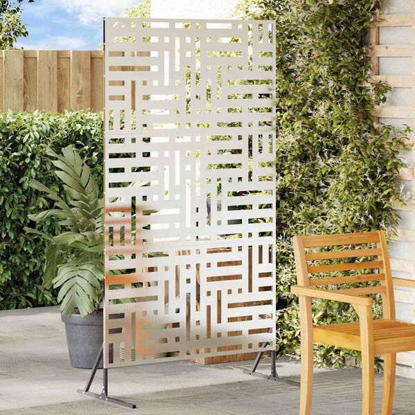 vidaXL Mag&aacute;nszf&eacute;ra K&eacute;pernyő Sz&uuml;rke 100 x 50 x 180 cm Ac&eacute;l