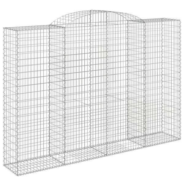 vidaXL &iacute;ves horganyzott vas gabion kos&aacute;r 300 x 50 x 200/220 cm