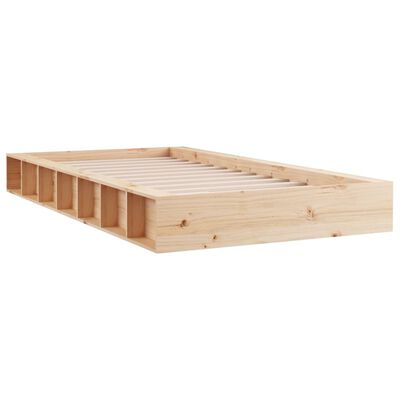 vidaXL tömör fa ágykeret 140 x 190 cm