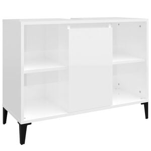 vidaXL magasf&eacute;nyű feh&eacute;r szerelt fa mosd&oacute;szekr&eacute;ny 80 x 33 x 60 cm