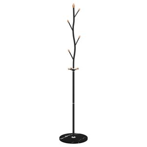 vidaXL fekete porsz&oacute;rt vas ruhafogas 177 cm
