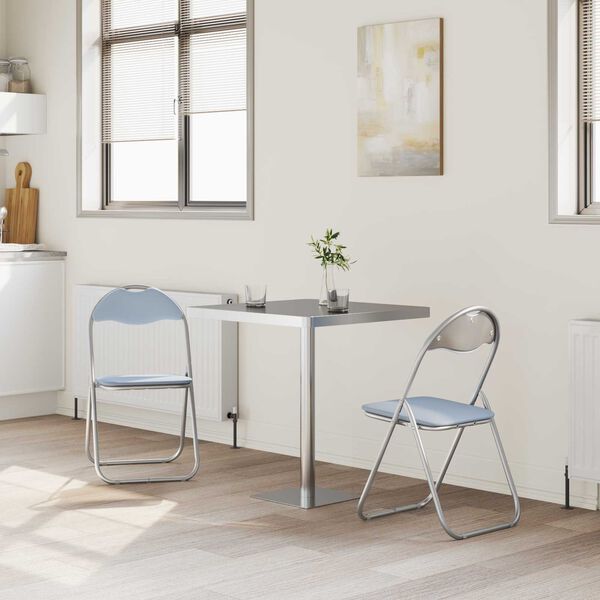 vidaXL &Ouml;sszecsukhat&oacute; sz&eacute;k 2 pcs Sz&uuml;rke 48 x 43,5 x 81 cm Műbőr