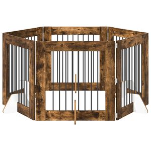 vidaXL Kutyaker&iacute;t&eacute;s &aacute;llv&aacute;nyokkal 6 pcs F&uuml;st&ouml;s T&ouml;lgy 80 x 80 cm