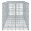 vidaXL horganyzott vas gabion kos&aacute;r fed&eacute;llel 350 x 100 x 100 cm