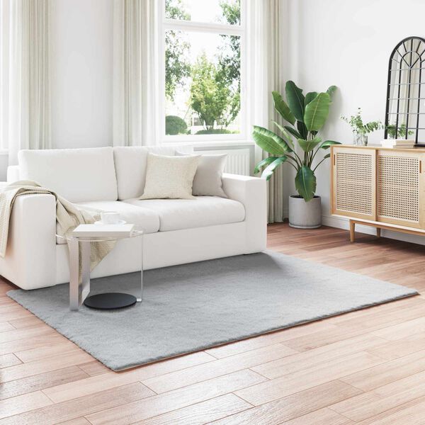 vidaXL Mű Ny&uacute;l Szőr Szőnyeg Olite Sz&uuml;rke 140 x 200 cm Poli&eacute;szter