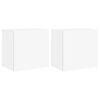 vidaXL 2 db fehér szerelt fa fali TV-szekrény 40,5 x 30 x 40 cm