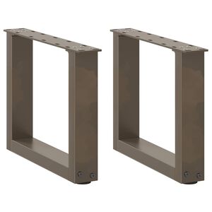 vidaXL 2 db U alak&uacute; nat&uacute;r ac&eacute;l doh&aacute;nyz&oacute;asztal l&aacute;b 30x(30-31) cm