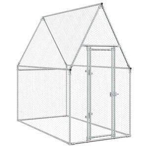 vidaXL sz&uuml;rke horganyzott ac&eacute;l csirkeketrec 200x100x190 cm