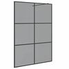 vidaXL Walk-in zuhanyfal Fekete 140 x 195 cm edzett &uuml;veg
