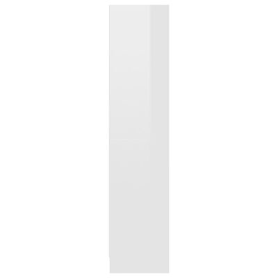 vidaXL 3 szintes fényes fehér szerelt fa könyvszekrény 60x24x109 cm