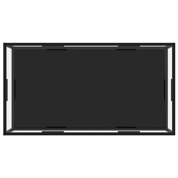 vidaXL &aacute;tl&aacute;tsz&oacute; &eacute;s fekete edzett &uuml;veg doh&aacute;nyz&oacute;asztal 120 x 60 x 35 cm