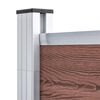 vidaXL 1 négyszögletes és 1 ferde barna WPC kerítéselem 273 x 186 cm