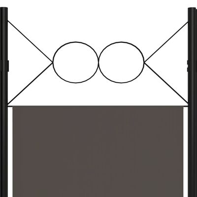 vidaXL antracitszürke 4 paneles paraván 160 x 180 cm