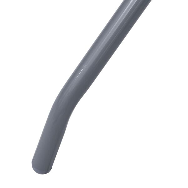 vidaXL világosszürke acél és üveg kerti asztal 60 cm