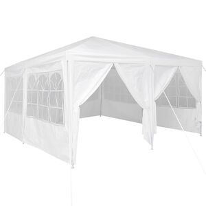 vidaXL Partys&aacute;tor Feh&eacute;r 400 x 400 x 266 cm Polietil&eacute;n