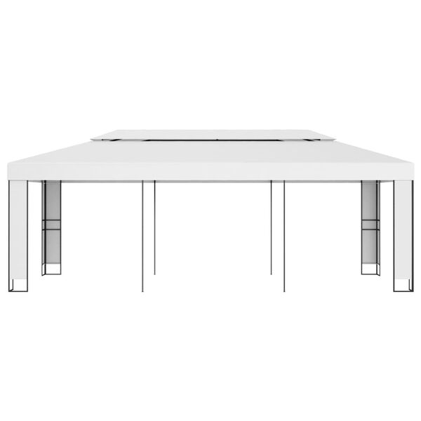 vidaXL fehér dupla tetős pavilon 3 x 6 m