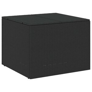 vidaXL fekete polyrattan kerti t&aacute;rol&oacute;l&aacute;da 291 L