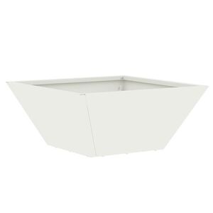 vidaXL Kerti cser&eacute;p Feh&eacute;r 35 x 35 x 15 cm Hidegen hengerelt ac&eacute;l